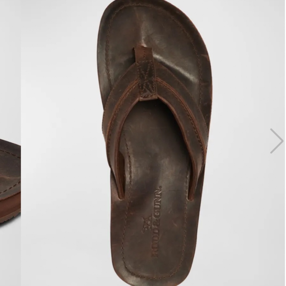Rodd Gunn Piha Crazy Horse Leather Thong‎ Sandals Mens 8 New